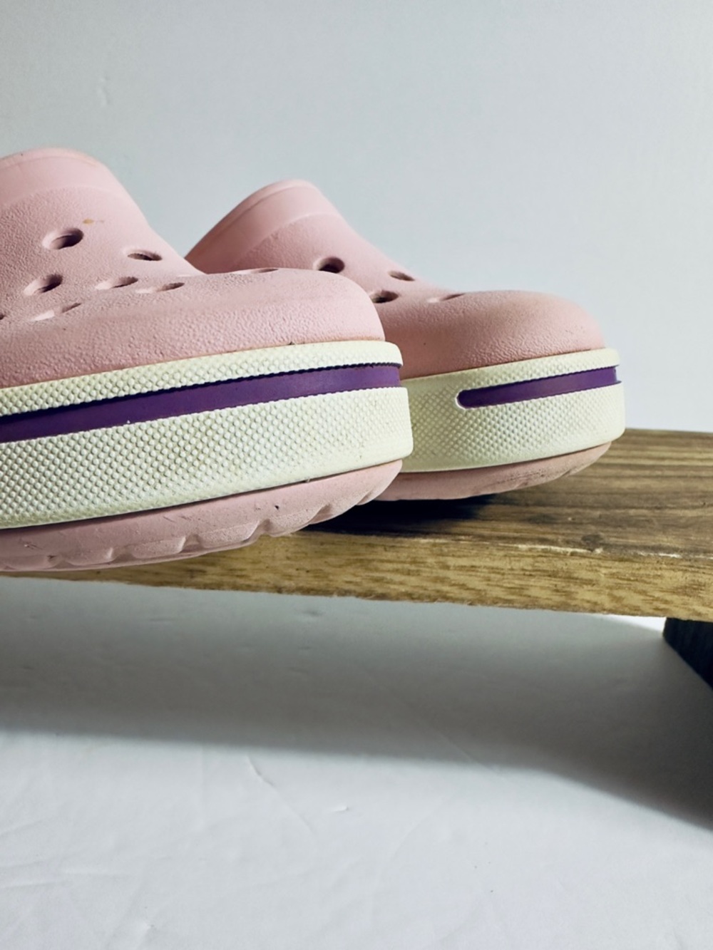 Crocs Kids Pink Slip-On Clog Shoes with Heel Strap size 10 - Picture 7 of 7